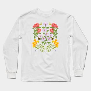 Folk retro florals Long Sleeve T-Shirt